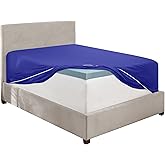 Hearth & Harbor Extra Deep Pocket Full Fitted Sheet - Fits 18 to 24 Inch Mattress – Ultra Soft 1800 Microfiber, Wrinkle-Free & Breathable – Hotel Luxury Fitted Sheet Only, Royal Blue