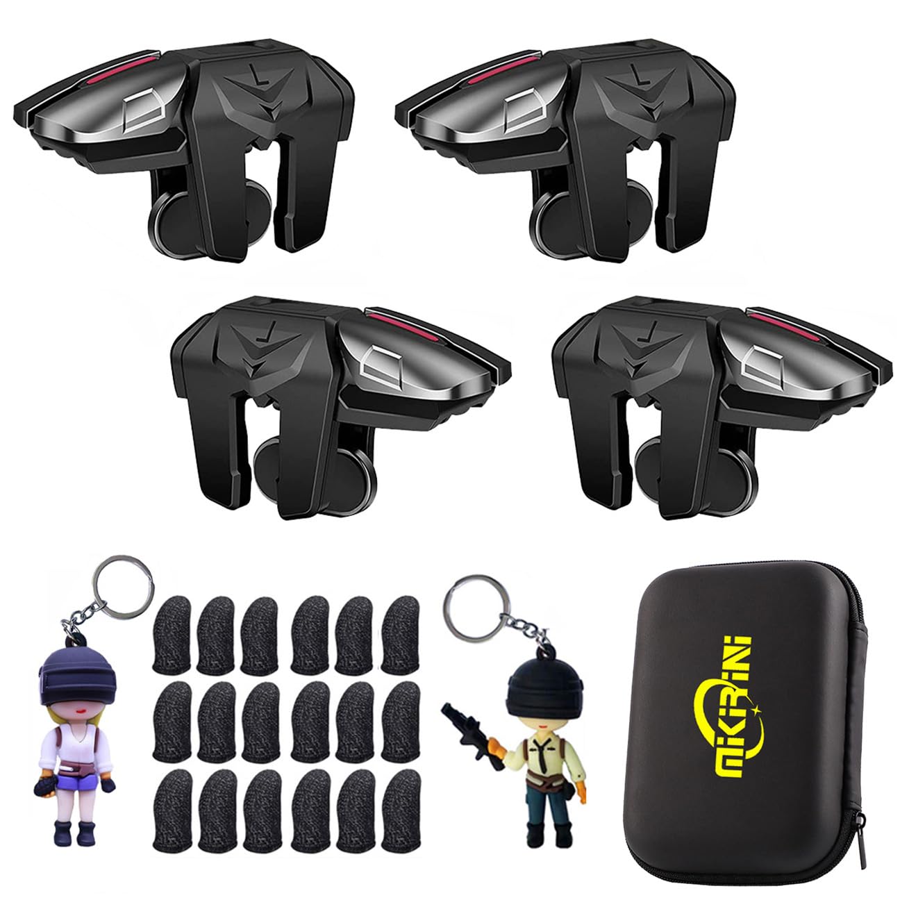 Photo 1 of PUBG Mobile Triggers 25 in 1 Combo, 4 Gaming Mobile Phone Game Controller for PUBG/Fortnite/Call of Duty/Rules of Survival, Aim & Fire Trigger for iPhone & Android Phone (Combo)