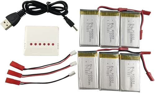 Fytoo Accessories 3.7V 1200mah lithium battery with 6-in-1 charger for