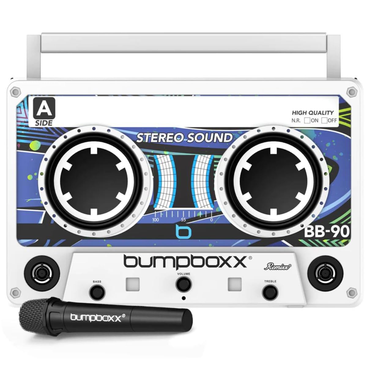 Bumpboxx Remixx Retro Bluetooth Boombox | Portable Cassette-Style