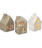 Kähler Urbania White Ceramic Tea Light House - Cozy Lighthouse Decorative Candle Holder