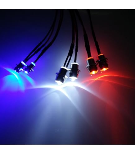 Redcat Racing Hexfly LED Light Bar - Chrome 5-Spotlight Set For RC Crawlers & Vehicles