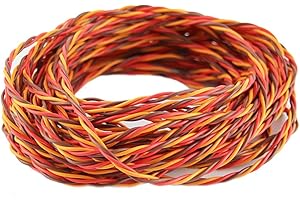 OliYin 32 feet 22AWG 60cores Twisted Servo Lead Servo Extended Cable Twisted Wire for JR Servo Extension