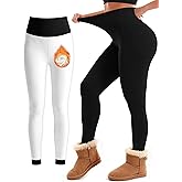 Laite Hebe Fleece Lined Leggings Women - High Waisted Winter Yoga Pants Tummy Control Soft Thermal Warm for Hiking Workout