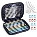 Zealor 23 Pieces Crochet Hooks Set, Knitting Knit Needles Weave Yarn Set with Large-eye Blunt Needles and Locking Stitch Markers