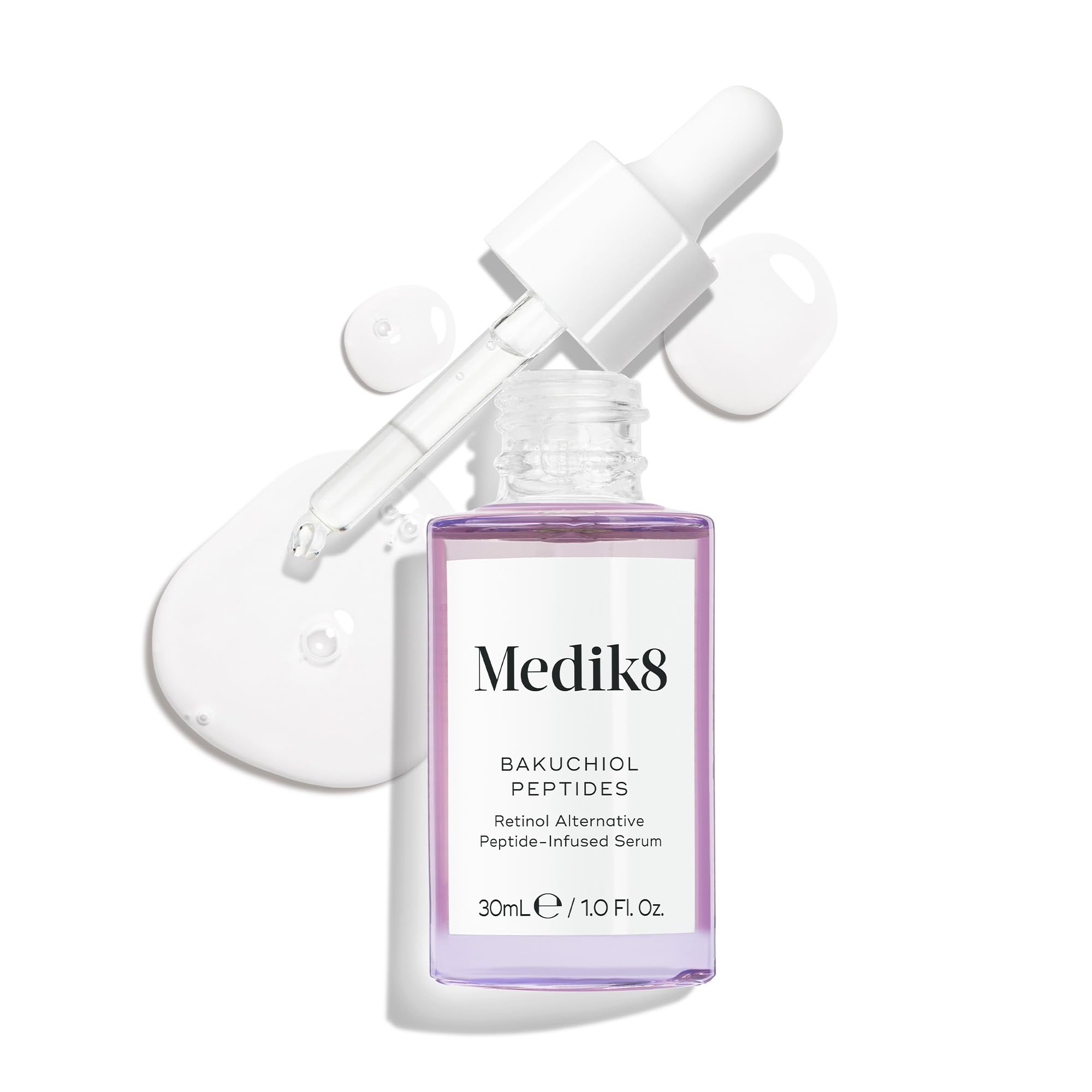 Medik8 Bakuchiol Peptides - Retinol Alternative Peptide-Infused Serum - 1.25% Bakuchiol - Plant-Based Retinol Alternative - 30ml