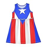Aflyko Spring Dress for Girl Flag of Puerto Rico