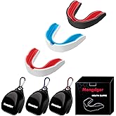 Mengdger Youth Mouth Guard Football MouthGuard Sports Kids Boys Mouthpiece Teeth Braces EVA Double Colored for MMA Boxing Rugby Kickboxing Taekwondo Softball Lacrosse(3 Pack)