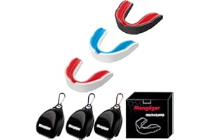 Mengdger Youth Mouth Guard Football MouthGuard Sports Kids Boys Mouthpiece Teeth Braces EVA Double Colored for MMA Boxing Rugby Kickboxing Taekwondo Softball Lacrosse(3 Pack)