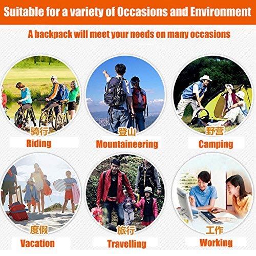 5 Backpack+Multi+Compartment+Lightweight+Waterproof+Daypack