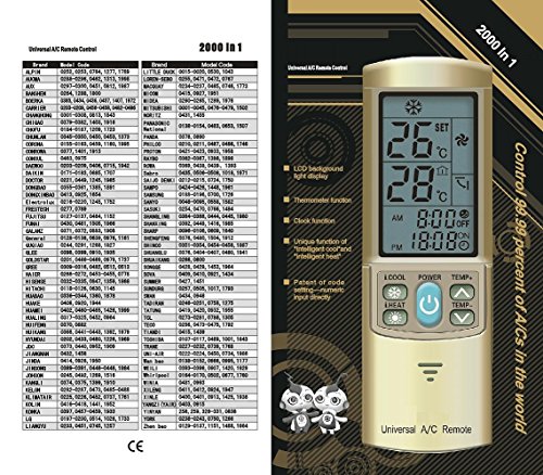 GOLD COLOR AC Remote Control For Carrier, Trane, Toshiba, Sanyo