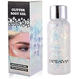 GL-Turelifes Mermaid Sequins Chunky Glitter Liquid Eyeshadow Glitter Body Gel Festival Glitter Cosmetic Face Hair Nails Makeu