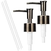Plastic Soap Dispenser Pump Replacement for Standard 28/400 Thread Size for Your Lotion or Dish Soap Refill Dispenser Kitchen Bathroom 2 Pack(Bronze)