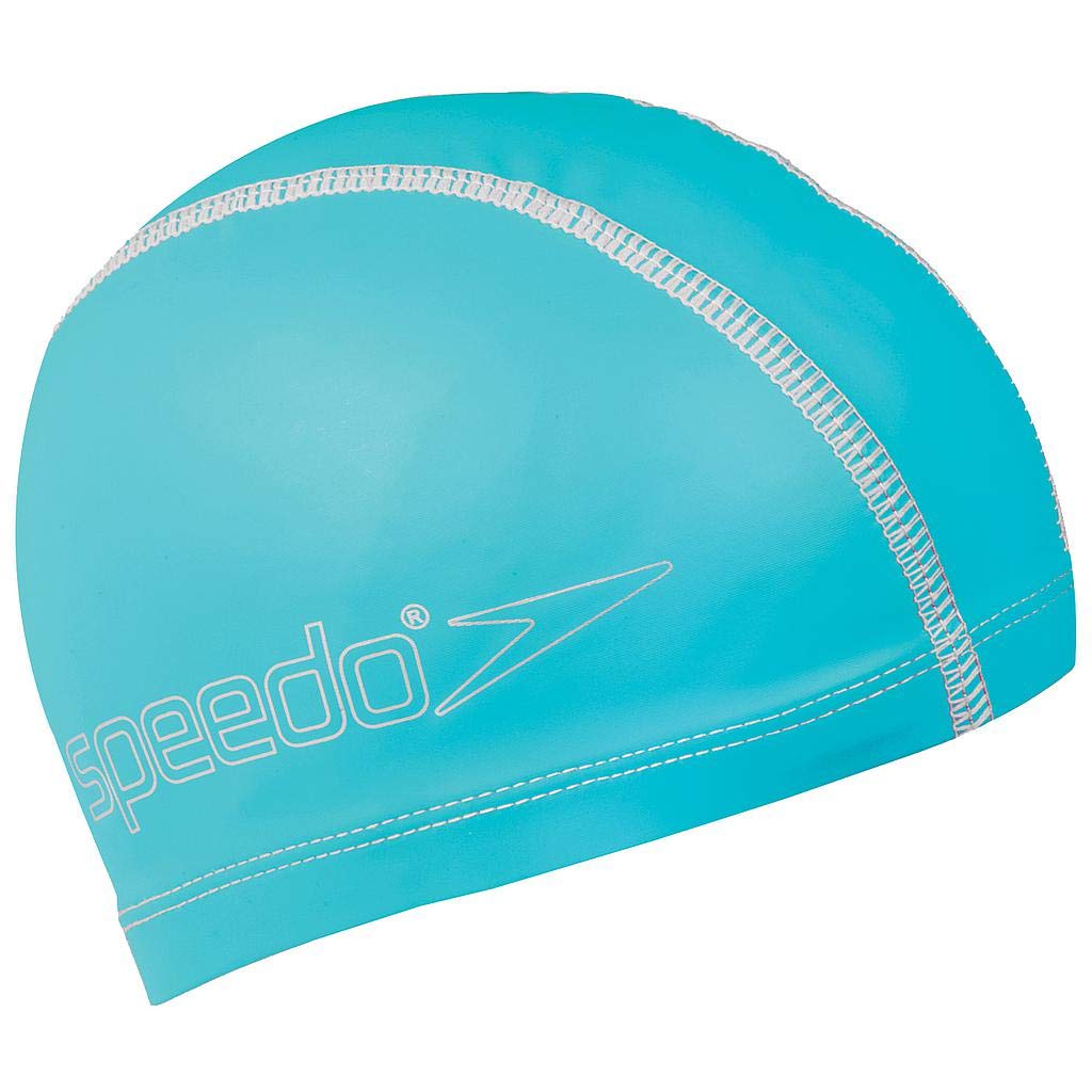 Speedo Unisex-Youth Pace Swimming Cap | Kids Swim | Dry Hair, Light Blue, One Size