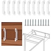 Set of 10 False Front Cabinet Clips with Screws – 4.5 Inch Drawer Front Fasteners for Kitchen Cabinets – Heavy-Duty Furniture Connectors for Mounting False Drawer Fronts – Easy to Install