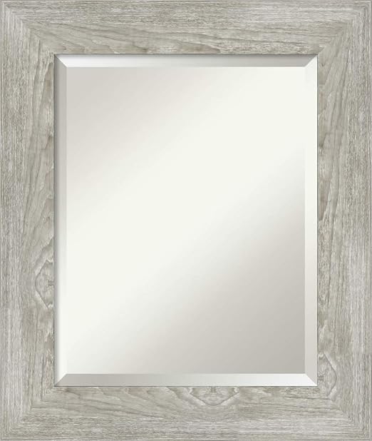 Amazon Com Framed Vanity Mirror Bathroom Mirrors For Wall Dove Greywash Mirror Wall Mounted Mirror Small Mirror 25 88 X 21 88 In Home Kitchen