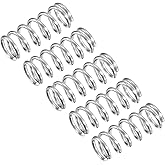 uxcell Compression Spring, 5Pcs 304 Stainless Steel, 6mm OD, 0.8mm Wire Size, 15mm Free Length, Silver Tone