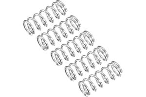 uxcell Compression Spring, 5Pcs 304 Stainless Steel, 6mm OD, 0.8mm Wire Size, 15mm Free Length, Silver Tone