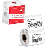 Phomemo Multi-Purpose Self-Adhesive Label for M120/M110/M220/M221/M150/M250 Label Maker,1.57'' x 1.18'' (40x30mm), 230Labels/Roll, for Barcode/Mailing/Logo/Address/Business/Home Tag, Black on White