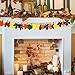 Supla 5.9' Long Fall Leaf Felt Garland Autumn Leave Felt Bunting Garland Hanging Banner Thanksgiving Halloween Party Streamer Backdrop for Kids Children Holiday Mantle Nursery Classroom Decor