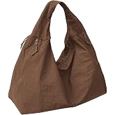 Slouchy Tote Bag for Women Large Nylon Shoulder Bag with Multiple Pockets Crescent Bag Underarm Hobo Bag for Travel Gym