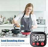 Houdian Digital Kitchen Timer with Magnetic Backing & Stand, Count Up/Down view 4
