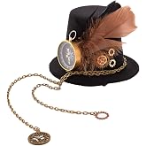 GRACEART Steampunk Mini Top Hat for Women Headwear Costume Accessories