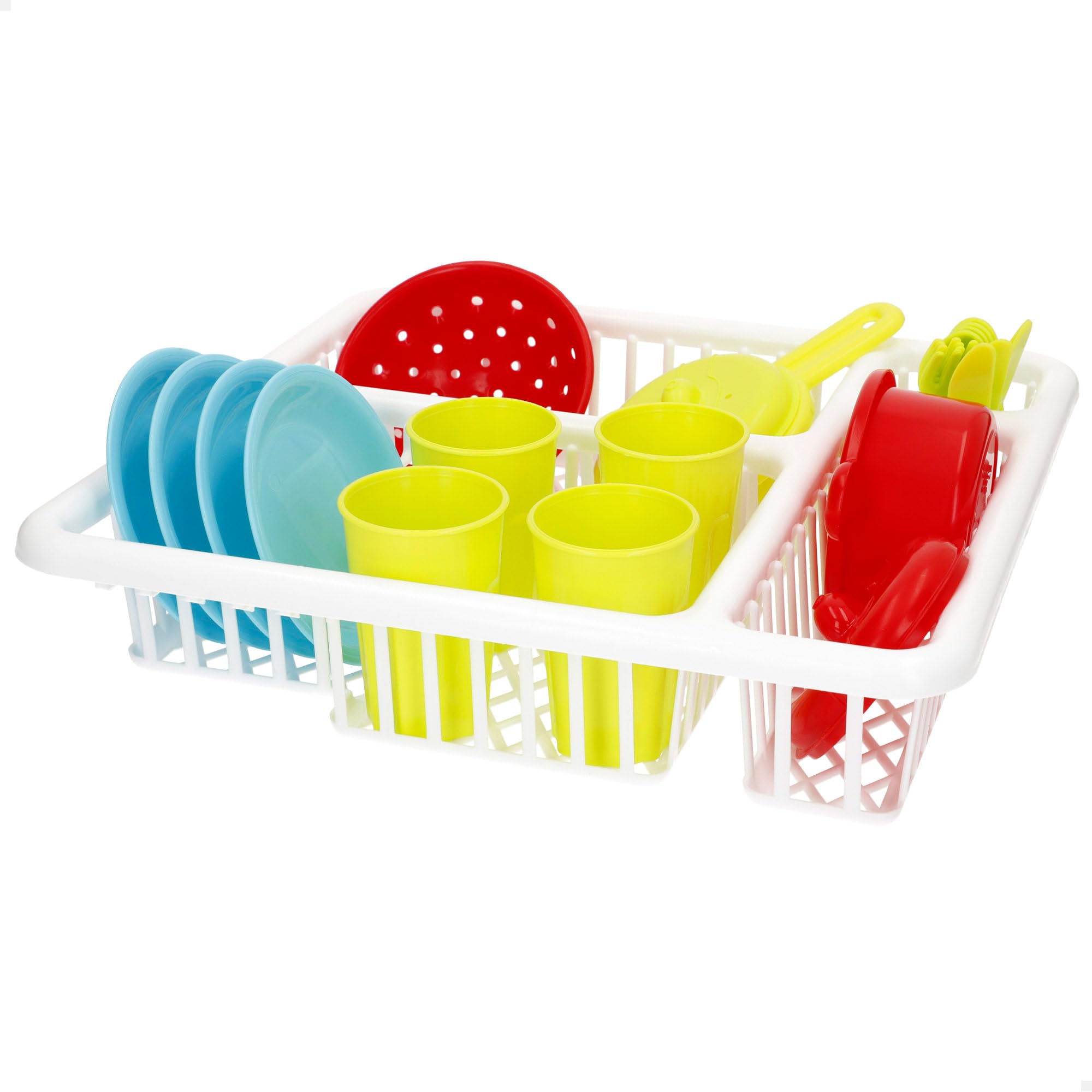 COLORBABY 43287 My Home Colors Drainer with 35 pieces of utensils, multicoloured, 26 piezas