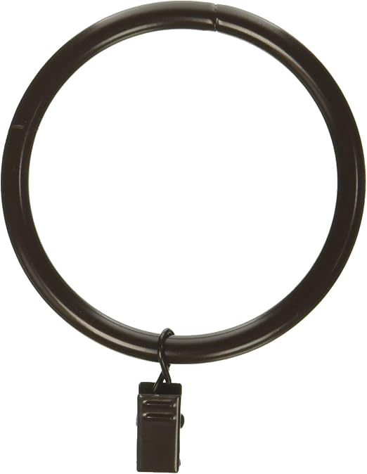 Amazon Com Rod Desyne 2 1 2 Inch Curtain Rings W Clip Cocoa