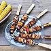 GRILLHOGS Stainless Steel Grilling Skewers - Premium 17.5