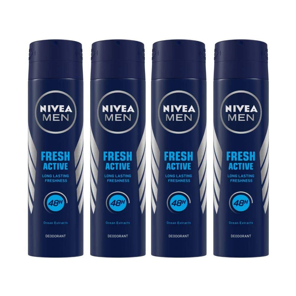 NIVEA Men Deodorant, Fresh Active Original, 150ml (Pack of 4) Amazon