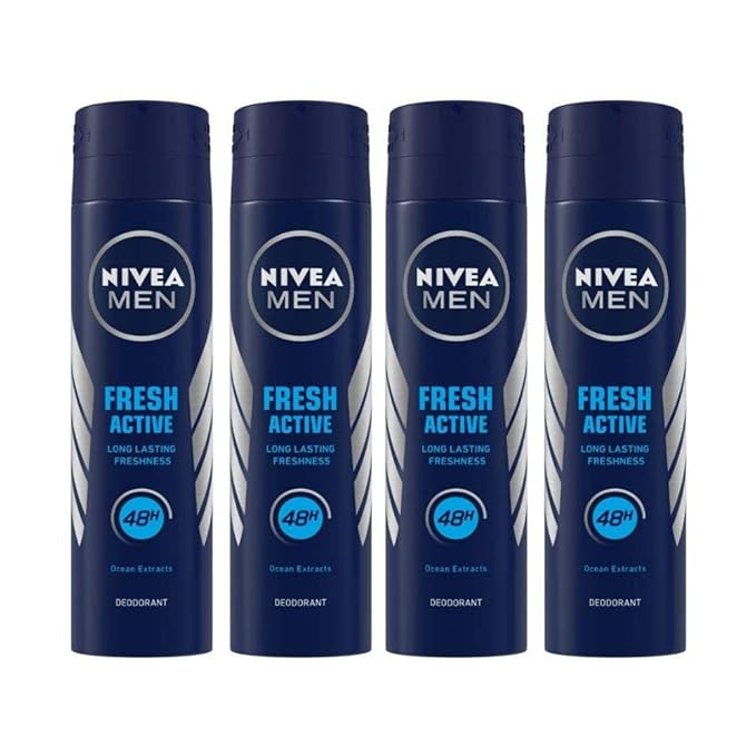 NIVEA Men Deodorant, Fresh Active Original, 150ml (Pack of 4) Amazon