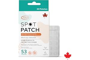 Halo Pimple Patches with Salicylic Acid – Invisible Hydrocolloid Acne Stickers – Fast-Acting Spot Treatment for Teens & Adult