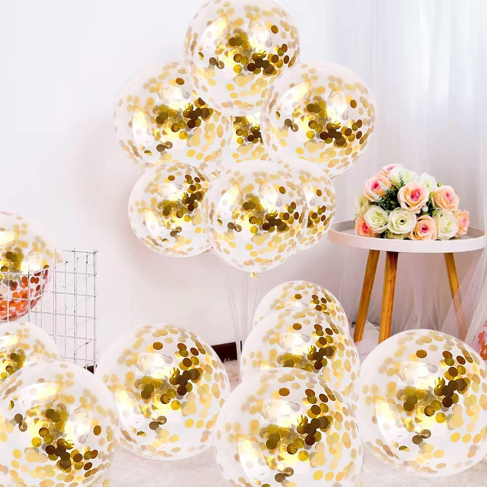 Gold Confetti Balloons