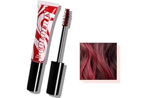 Easilydays Red Hair Brow Temporary Hair Mascara Washable Hair Color Chalk Instantly Hair Color Dye Professional Hair Dye Stick Temporary Colored 48 Hours Not Fade for Girls Kids DIY Party, #01 Red