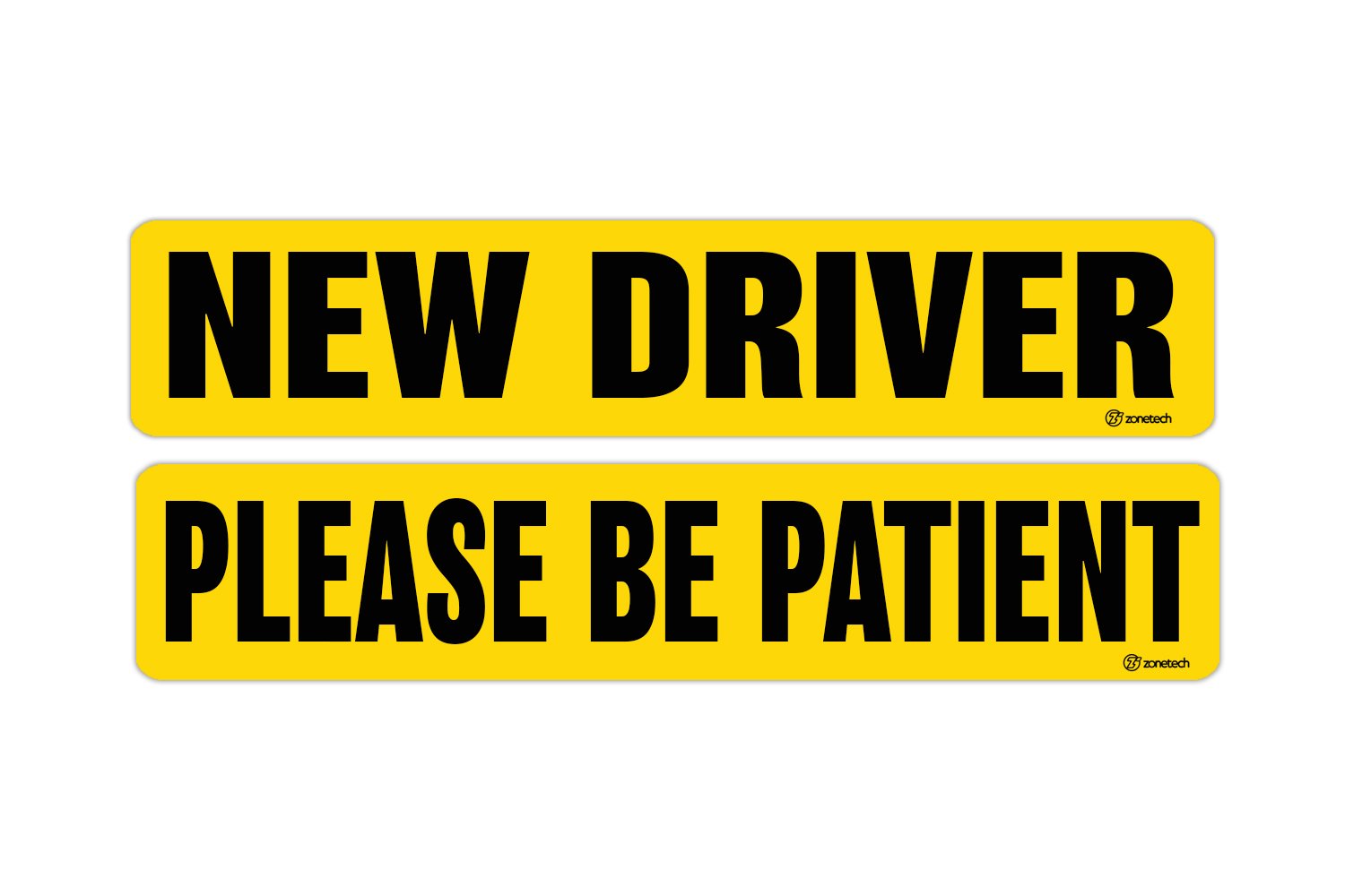 Zone Tech New Driver Please Be Patient Magnets Reflective Vehicle Car Signs