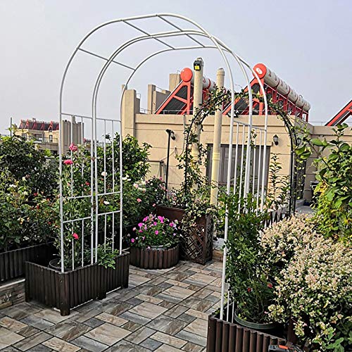 ZBYL Metall Rosenbogen, Wetterfeste Torbogen Rankenbogen, Rostfrei Rosenbogen Gartenbogen Rankhilfe Metall Pergola… – Bild 3