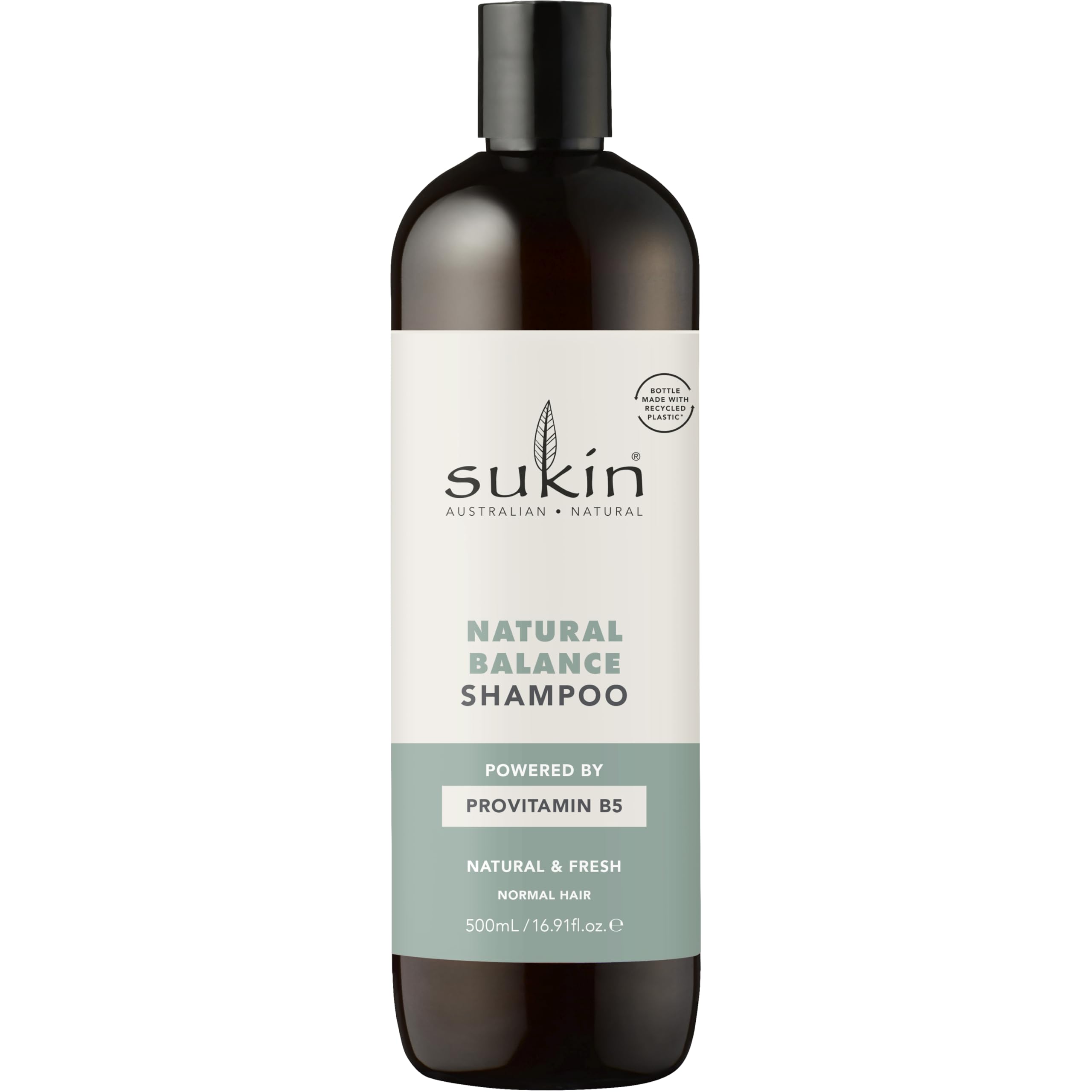 Sukin Natural Balance Shampoo 500ml - maintains naturally balanced hair - with an infusion of baobab, burdock & nettle extracts; cruelty free & vegan friendly. — image 1