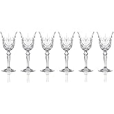 Lorren Home Trends Melodia Crystal Wine Glass Set of 6