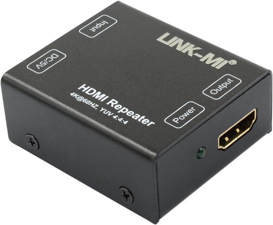 LINK-MI HDMI 2.0 Repeater Extender Signal Booster Support 1080P, 4Kx2K@60HZ CEC HDCP EDID Bandwidth up to 18Gbps