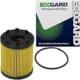 ECOGARD X6162 Cartridge Engine Oil Filter for Conventional Oil - Premium Replacement | Fits 2012-2019 Fiat 500 1.4L; 2014-2020 500L 1.4L