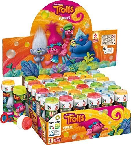 X12 Dreamworks Trolls Character's Bubbles with Puzzle Maze Lid