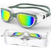 Zeligerstar Polarized Swimming Goggles, Unisex Adult Swim Goggles Anti Fog Anti UV Wide View Pool Glasses for Men Women