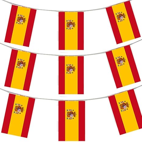 33ft 10 Meters Spanish Flag Bunting Spain Party Euro Decoration