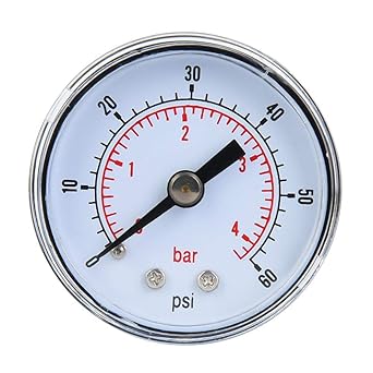 Manómetro de conexión trasera: manómetro mecánico para aire ...