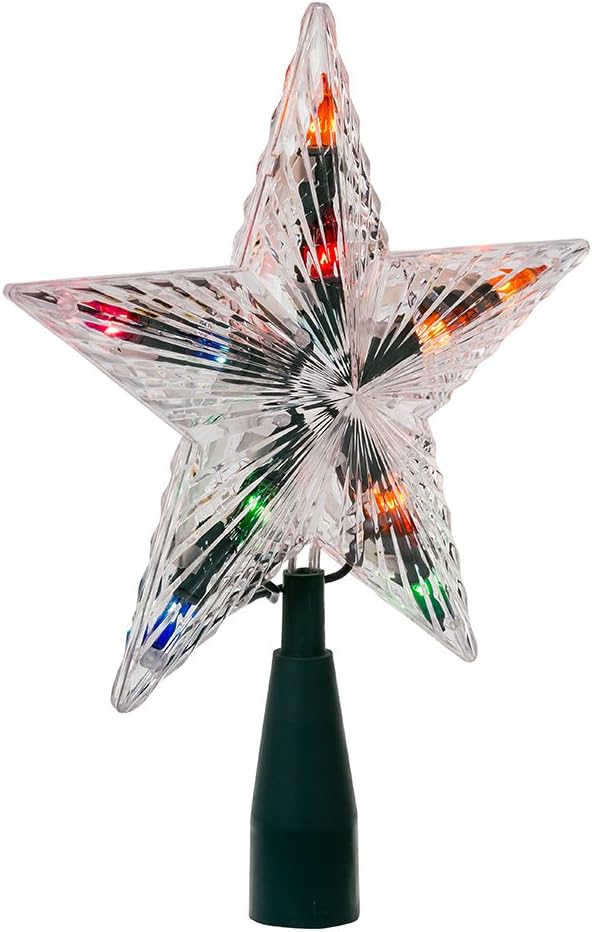 Tree Toppers - Kurt Adler Multi-Colored Crystal Star Treetop