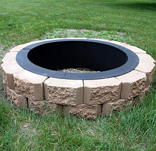 Sunnydaze 33 Inch Outside x 27 Inch Inside Fire Pit Ring/Liner, DIY Above or In-Ground, Durable Steel - Thumbnail 6