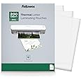 Fellowes Thermal Laminating Pouches, Letter Size Sheets 9 x 11.5-Inches, 3 mil, 200 Pack (5743401), Clear