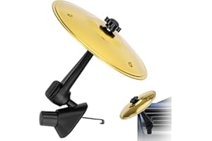 Car Crash Cymbal, Mini Cymbal for Vent Car Dash & Interior, Quirky Fun Alloy Clip-On Car Drum, Perfect for Drivers, Drummers,