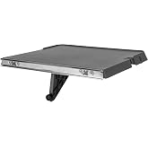 Camco RV Rail Mount Table - Features Hook and Holes for Hanging Grill Utensils &amp; Measures 16 13/16-Inches Wide x 12 11/16-Inches Deep (58175)